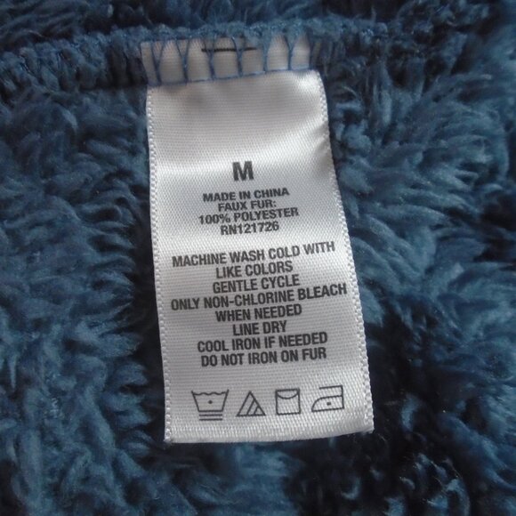 AEROPOSTALE Fur Hoodie Tunic Top Faux Fur Knit Men Women Oversized Warm Fluffy - Picture 7 of 9